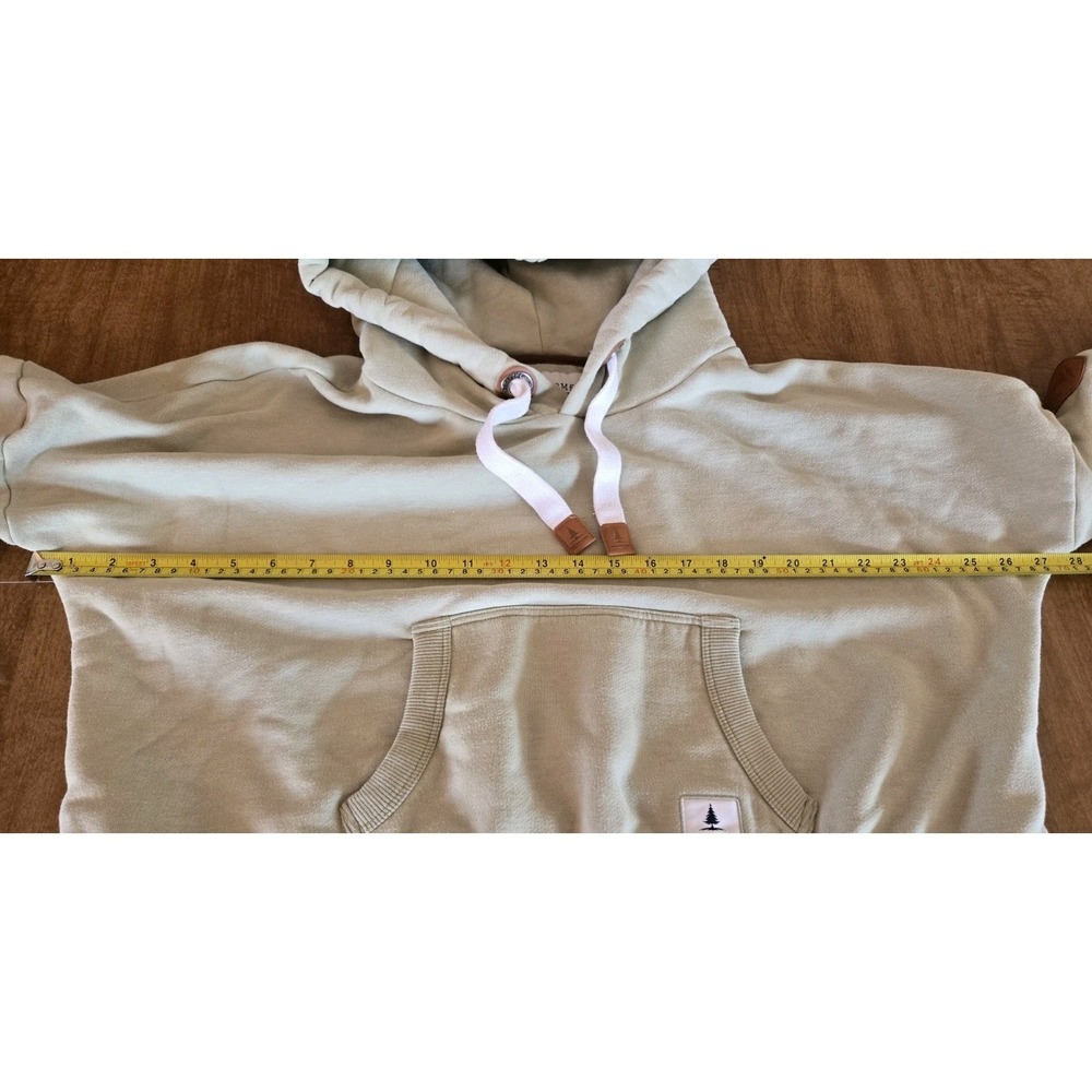 Wanakome Cropped Hoodie Womens Size Large L Pale Green Thick Sweatshirt Great - Picture 3 of 11